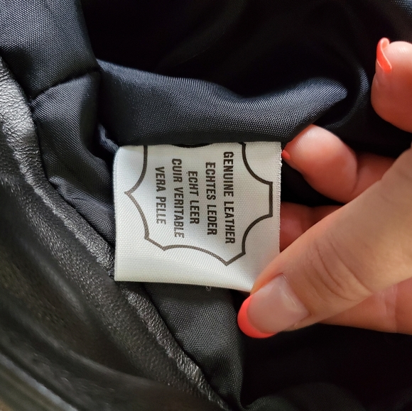 VINTAGE LEATHER SKIRT WITH POCKETS - Picture 4 of 4